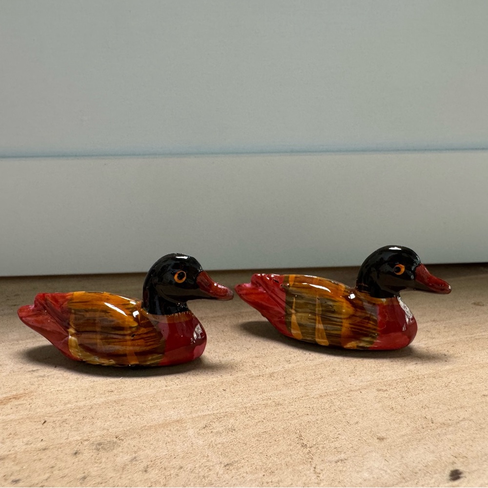 Colorful Miniature Duck Figurines